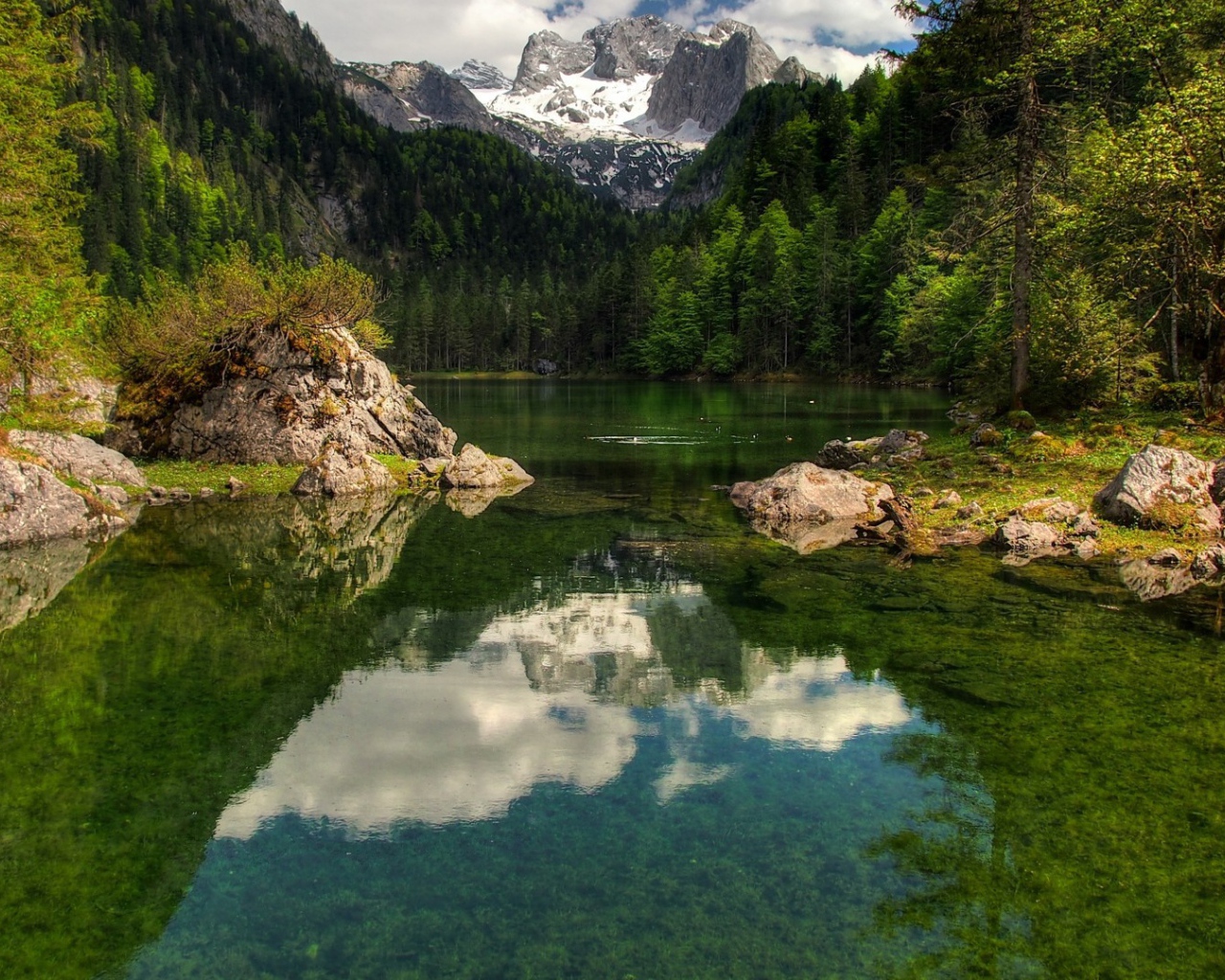 Lake in a mountain valley