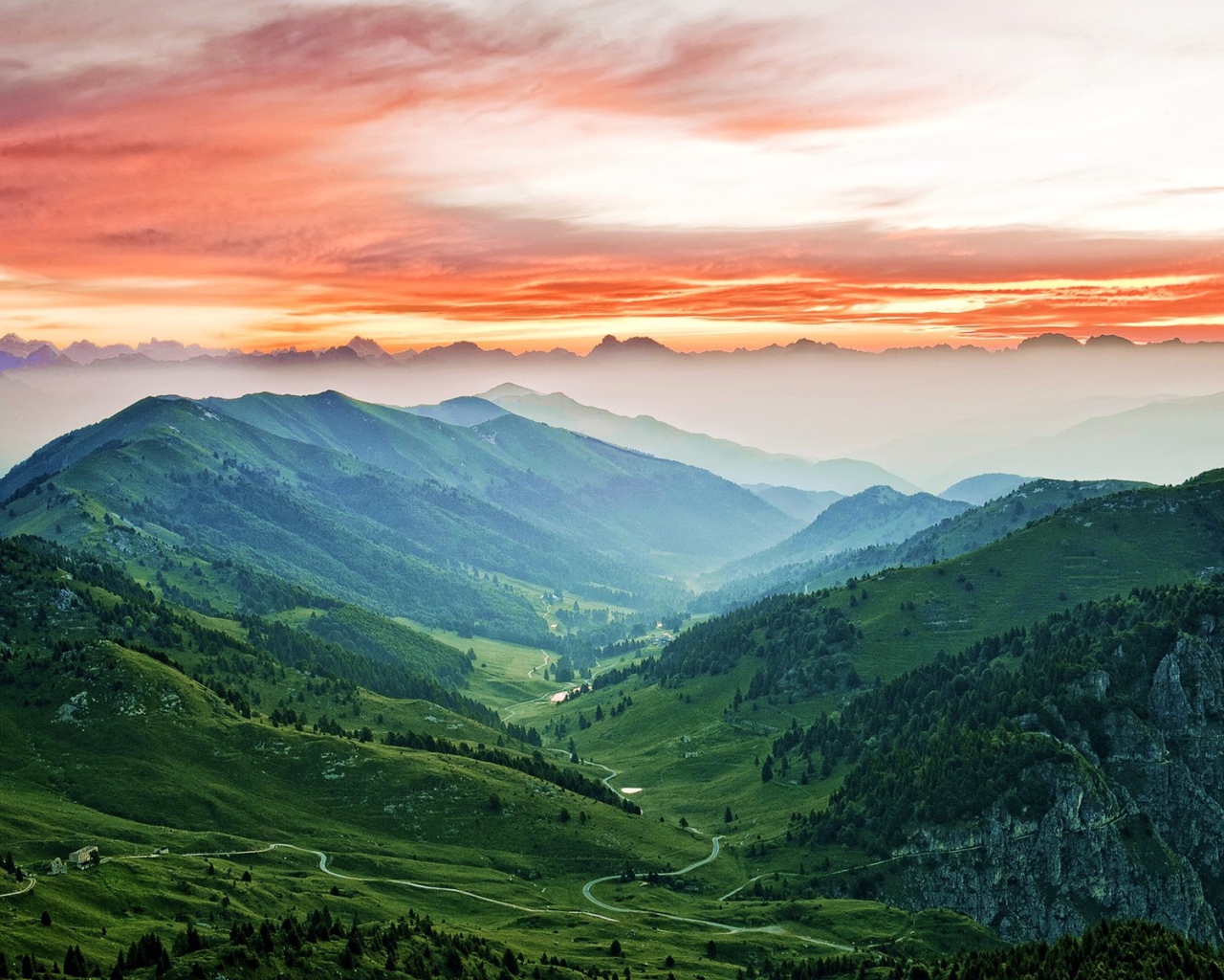 Горный пейзаж Италии