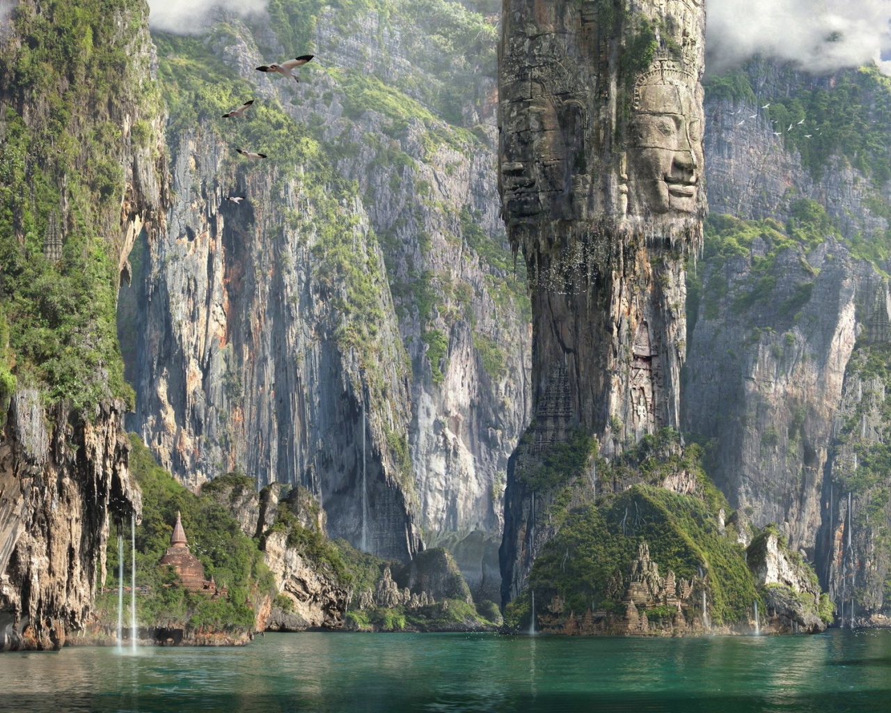 Лицо на скале