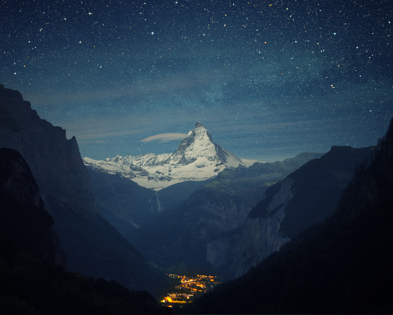 Вид на гору Маттерхорн