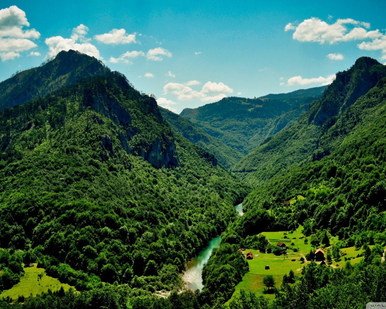 Зеленые горы и река
