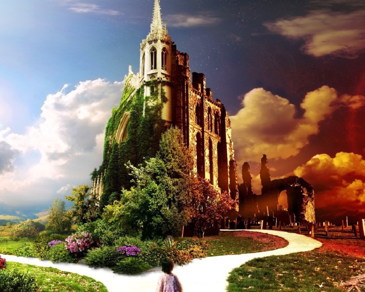 Кладбище около храма