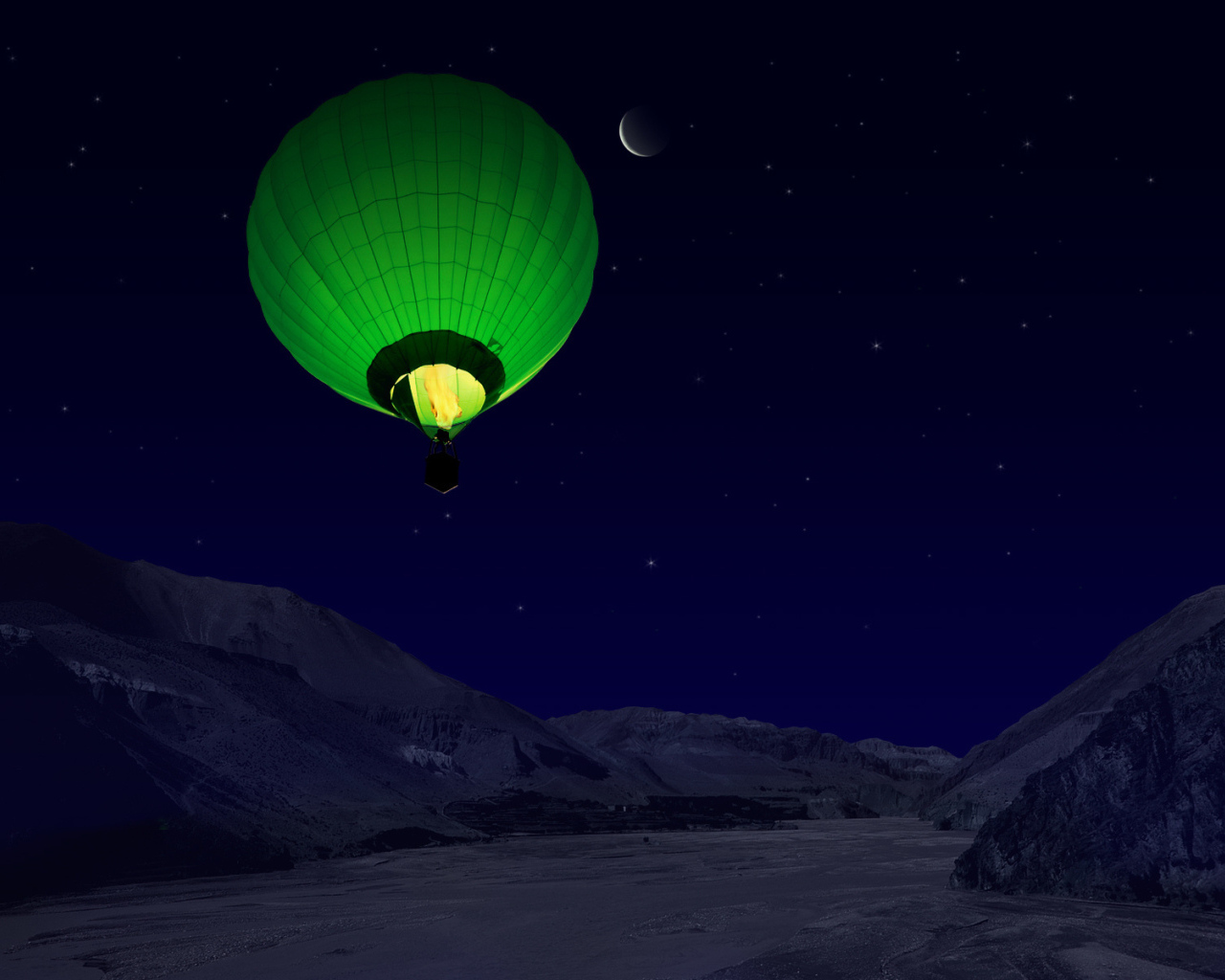 Ночной полет на воздушном шаре