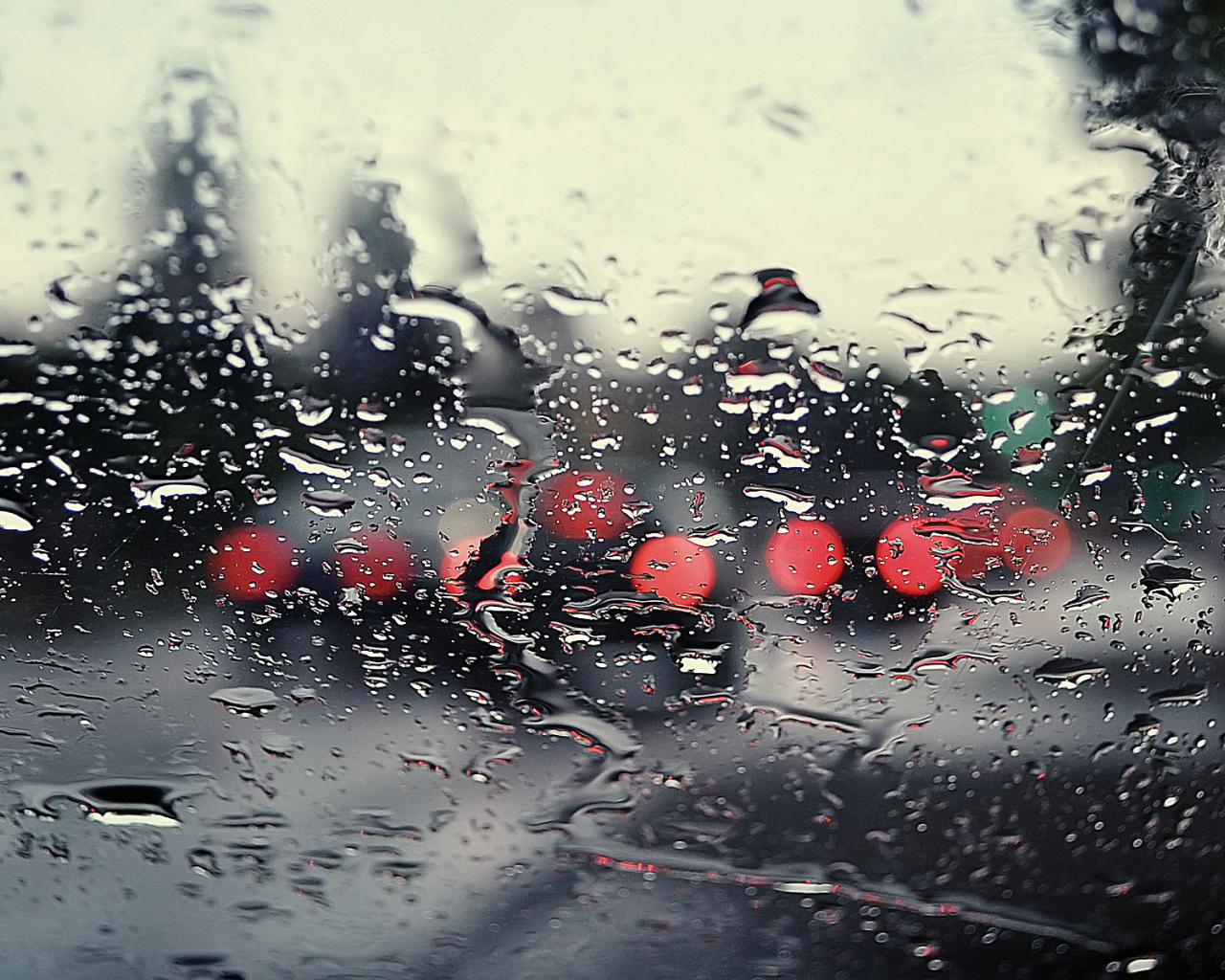 Вид через мокрое стекло