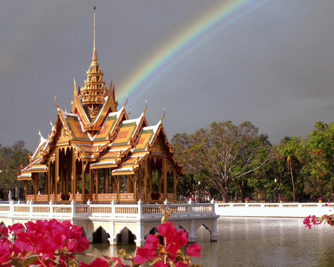 Rainbow over the pagoda