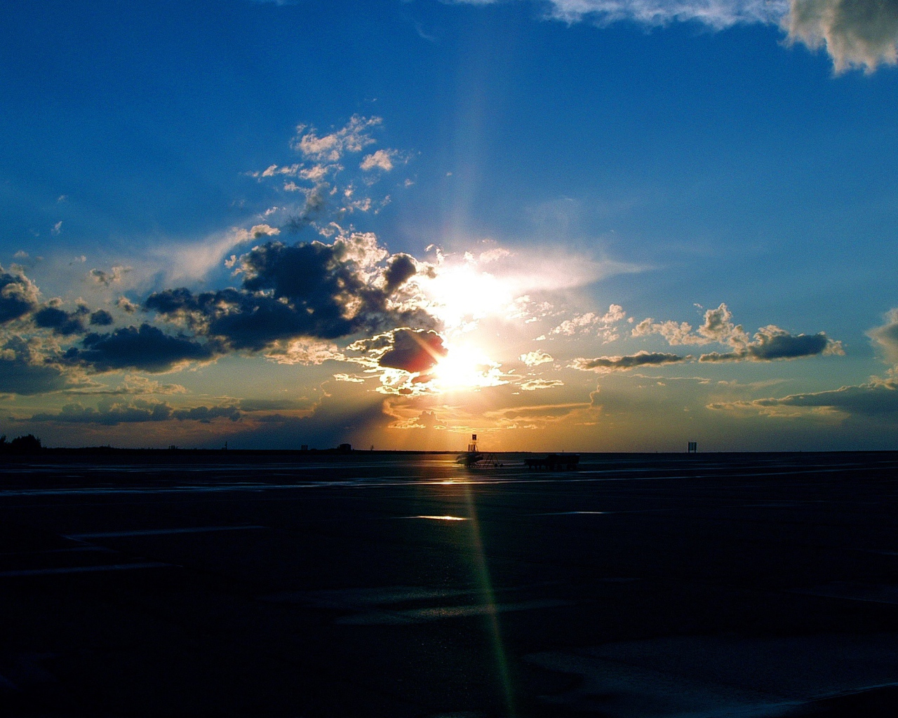 Закат в аропорту