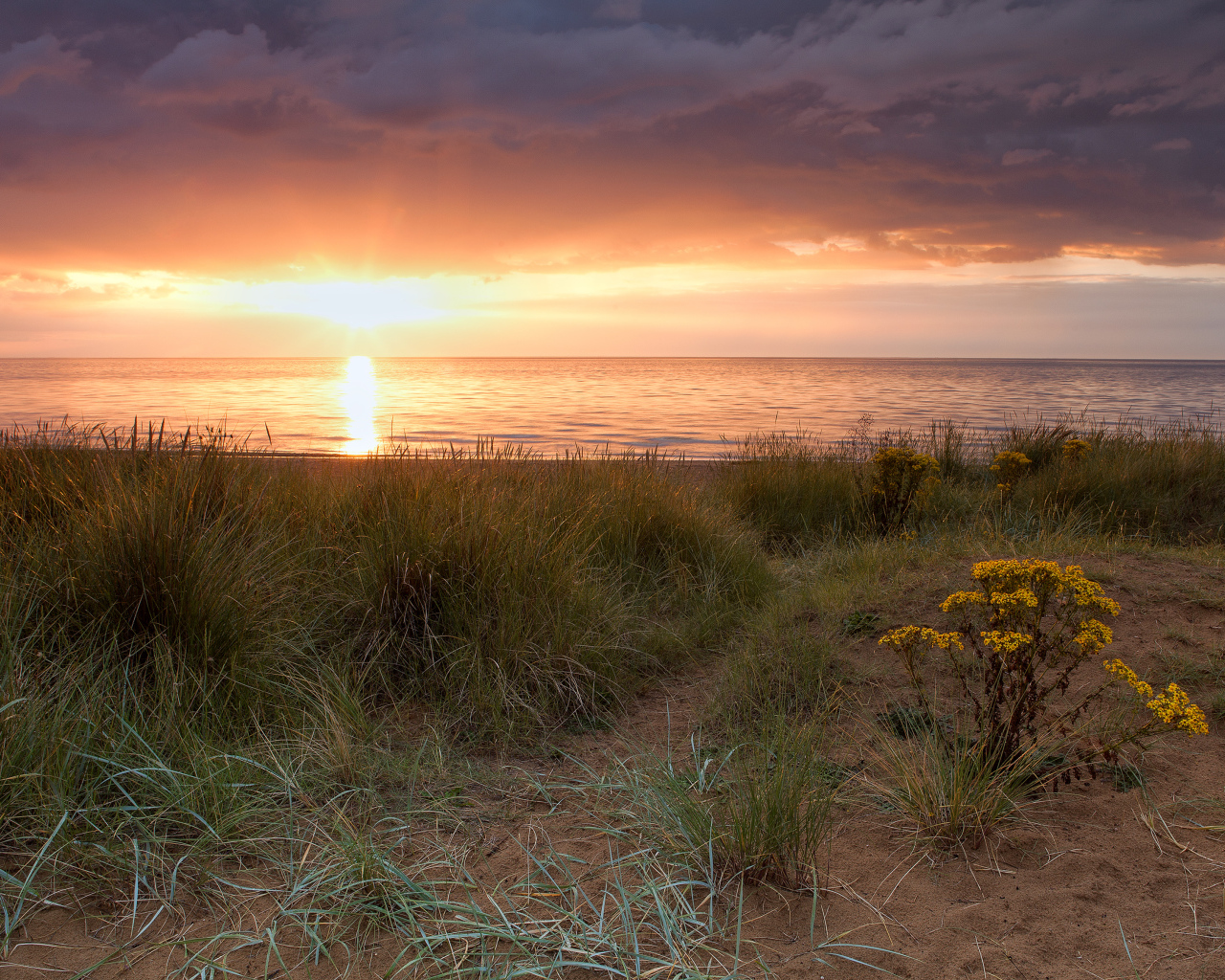 Закат и тучи, Англия