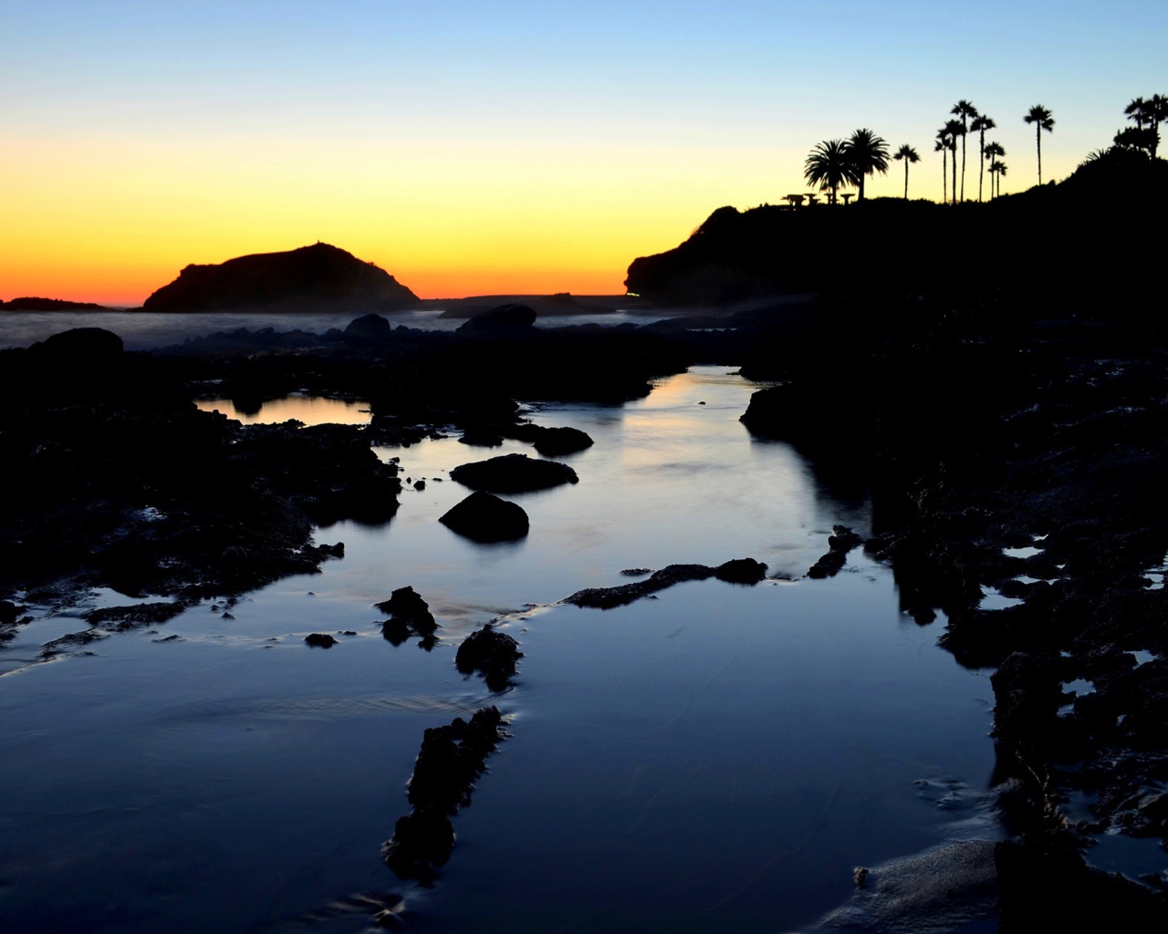 Закат в лагуне