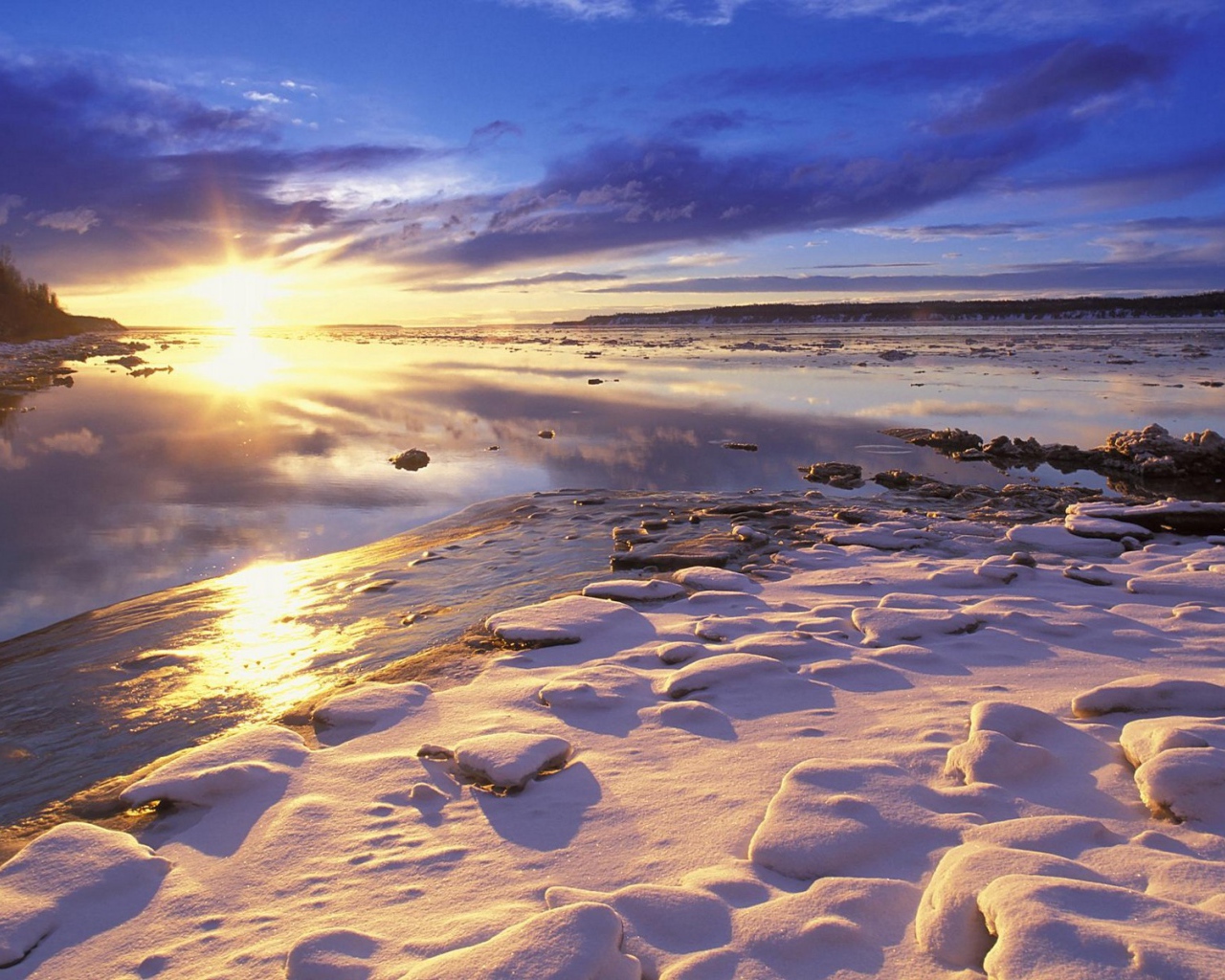 Закат на севере