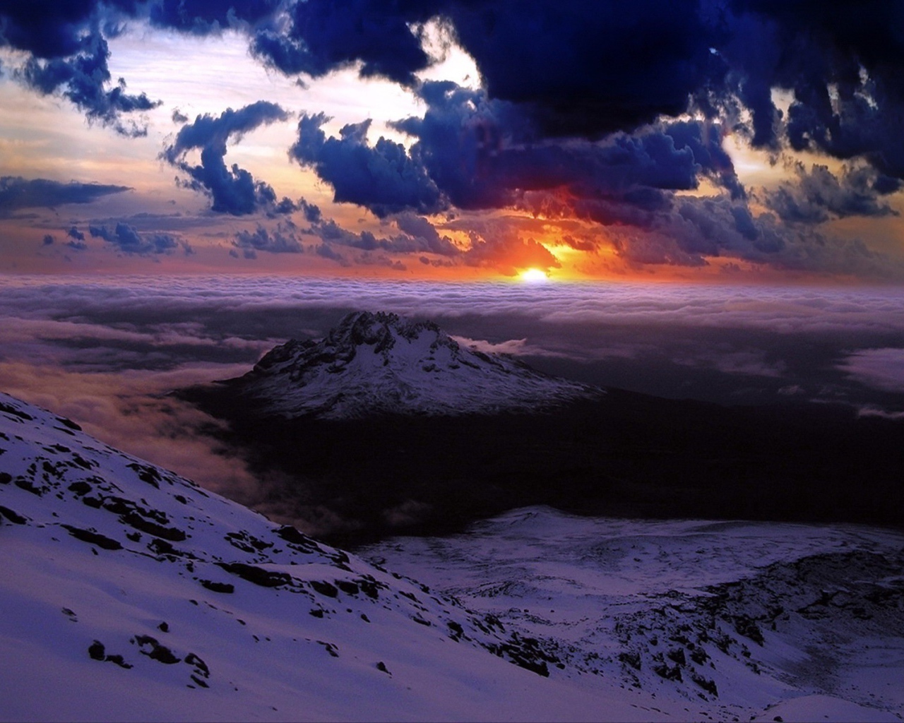 Закат на горной высоте