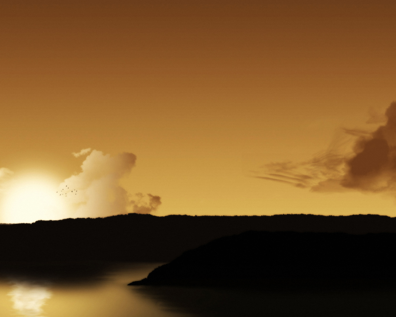 Желтый закат