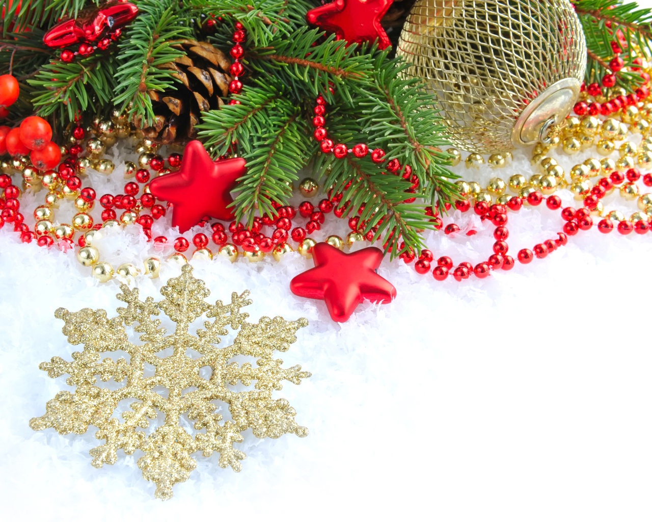 Золотая снежинка