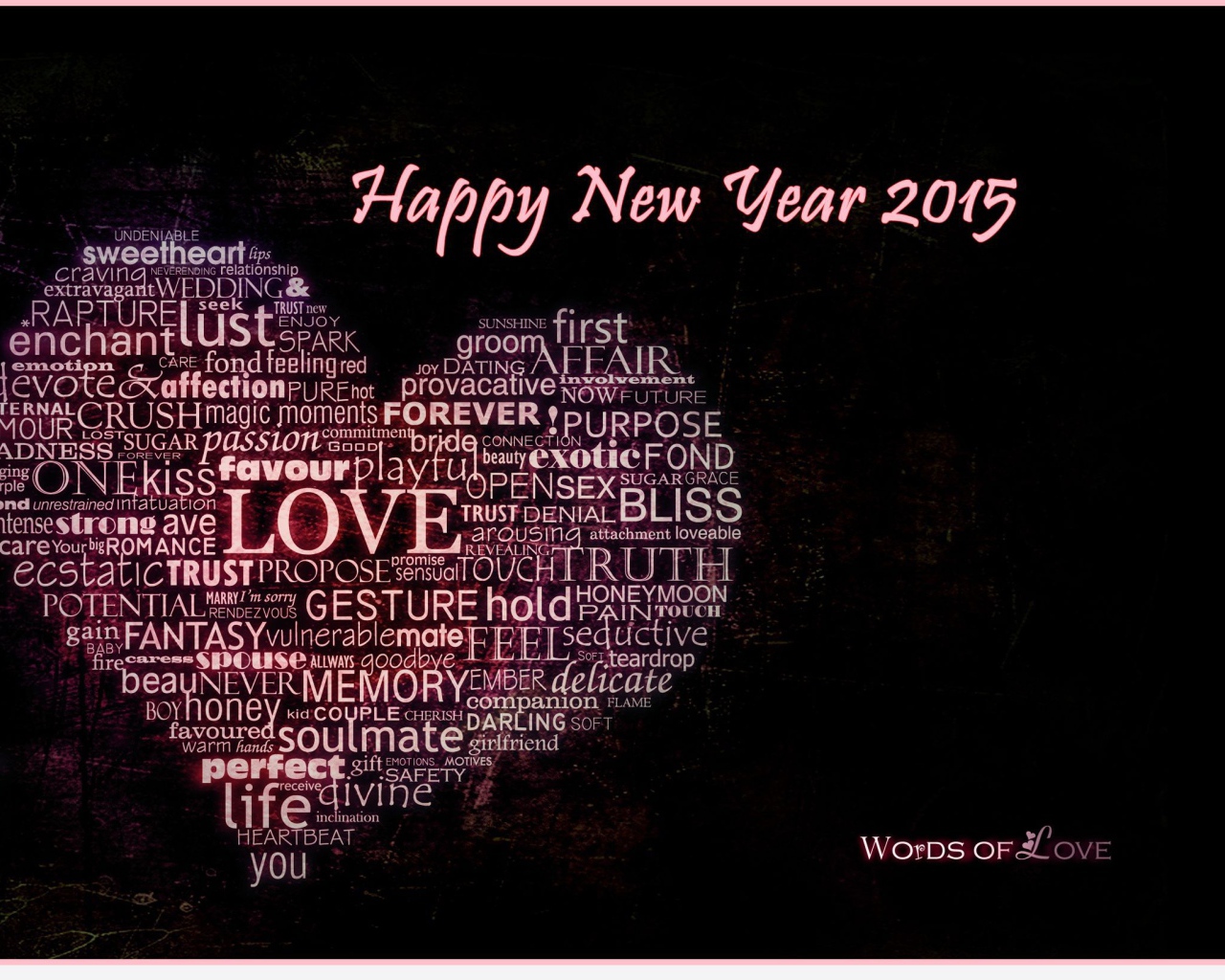 Сердечко из слов 