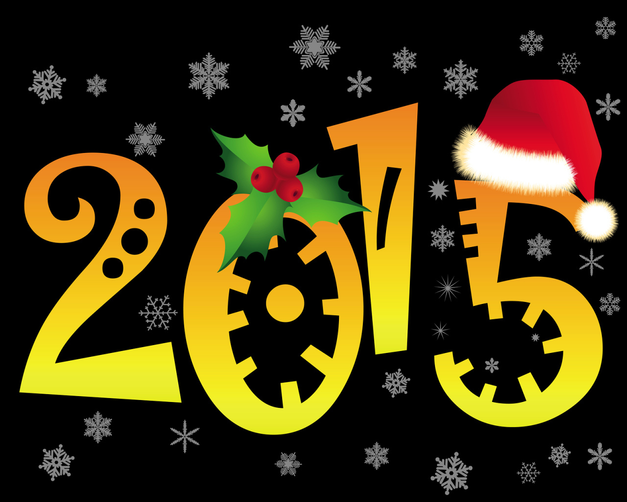 2015 на черном фоне