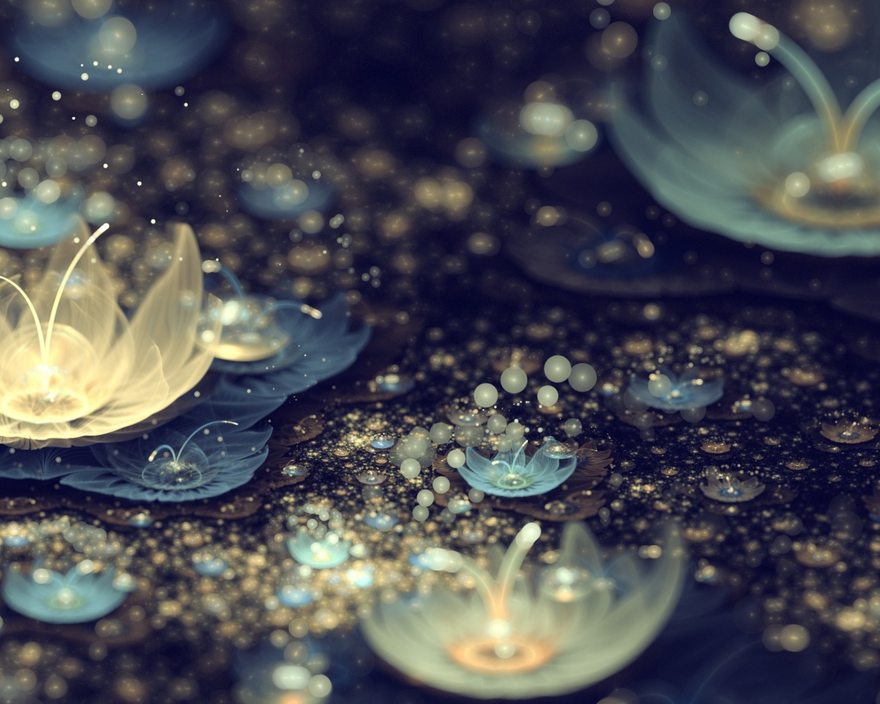 Абстрактные лилии