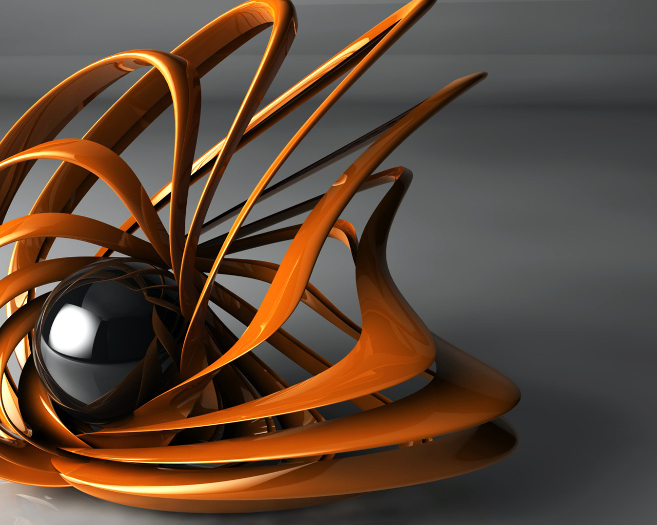 Абстрактный черный шар