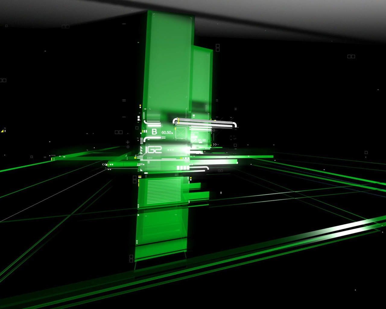 Абстрактные зеленые линии