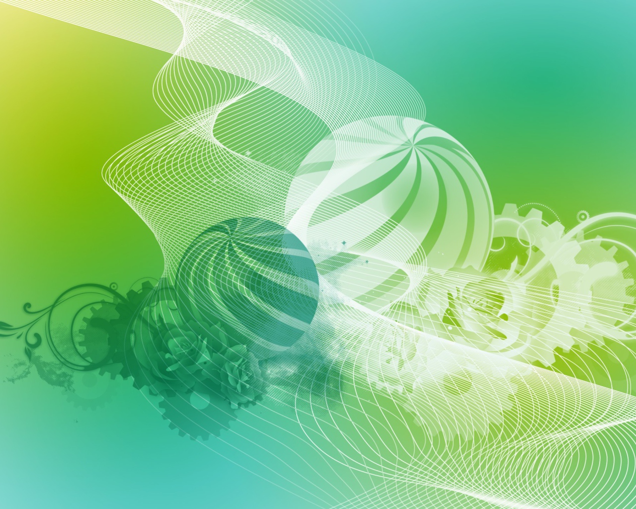 Шары цветы и паутина