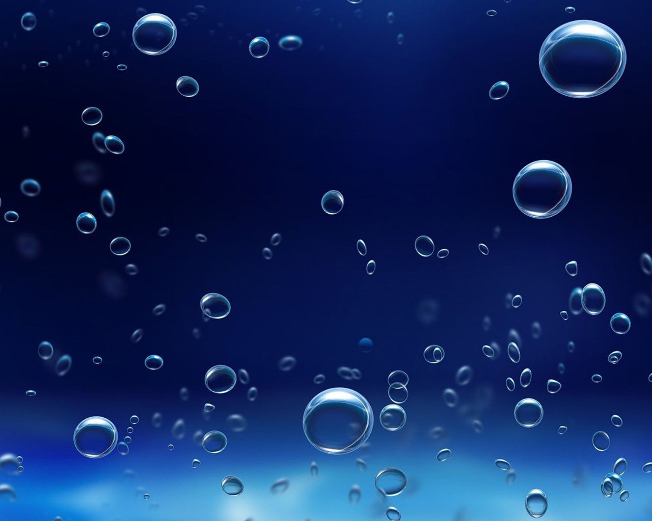 Пузырьки на синем фоне