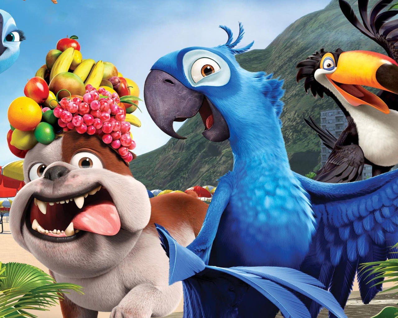 Собака и попугаи