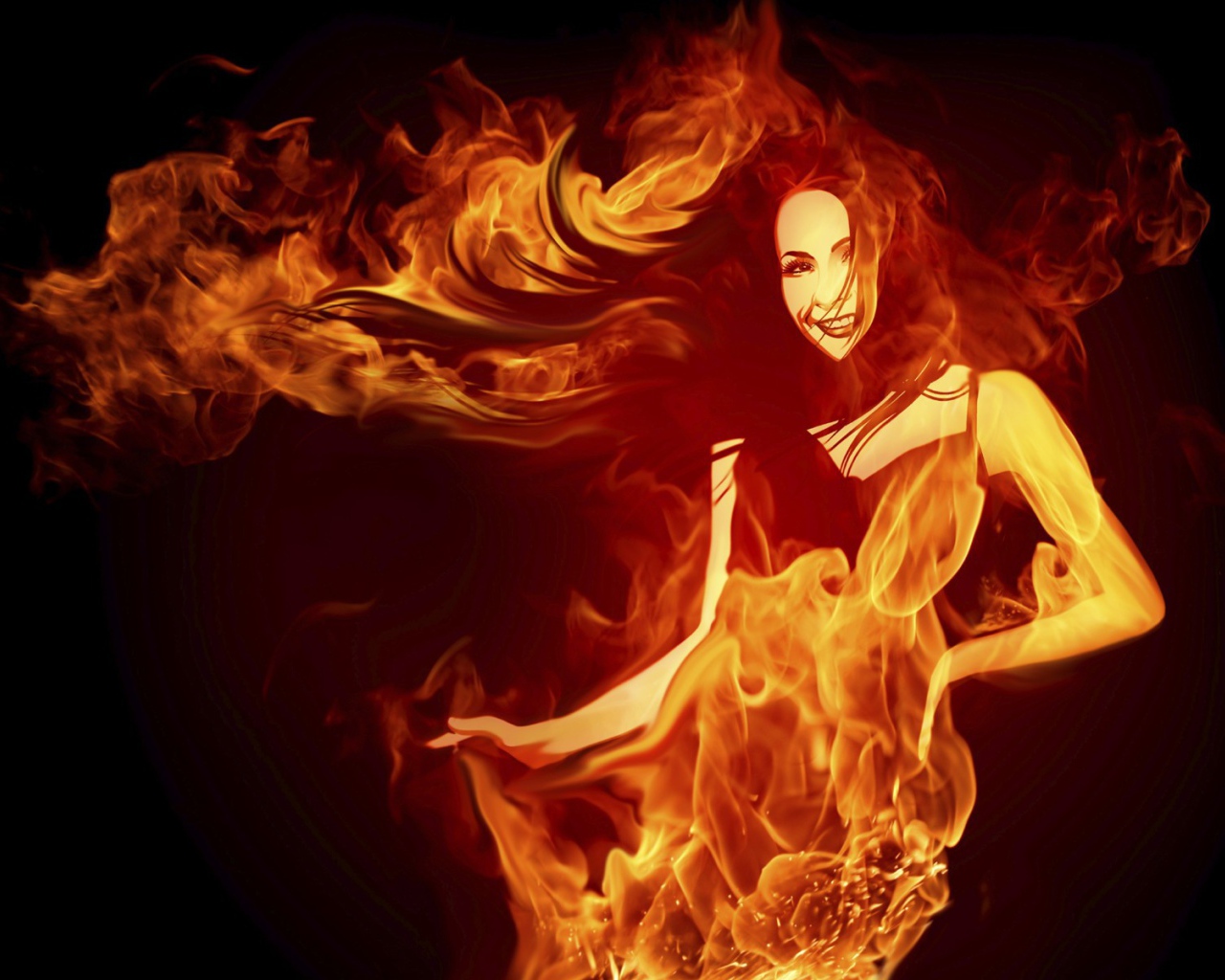 Огненная девушка