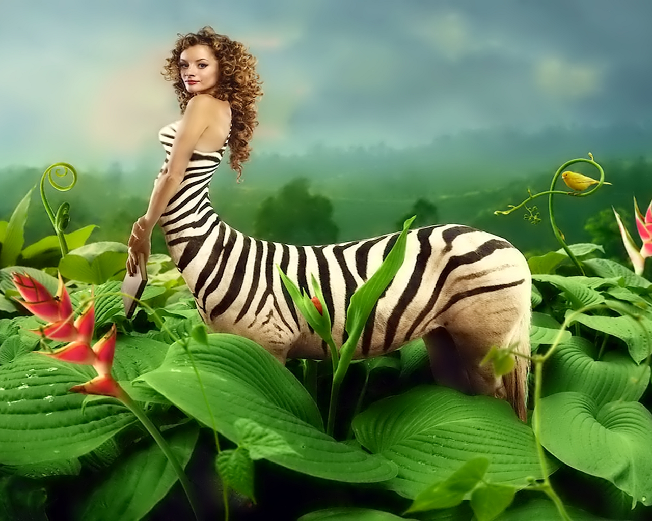 Девушка зебра