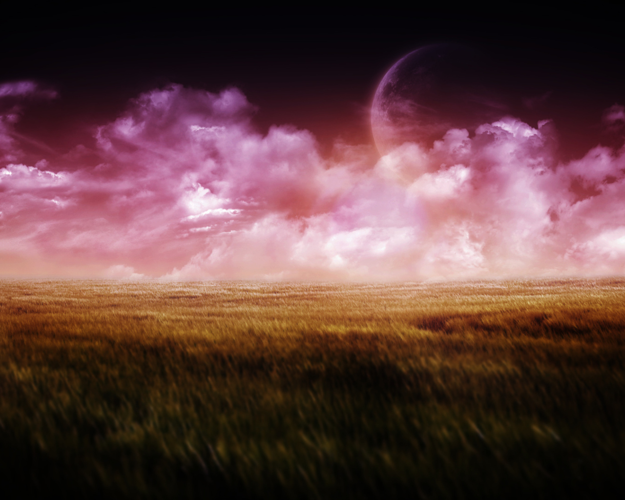 Планета за розовыми облаками