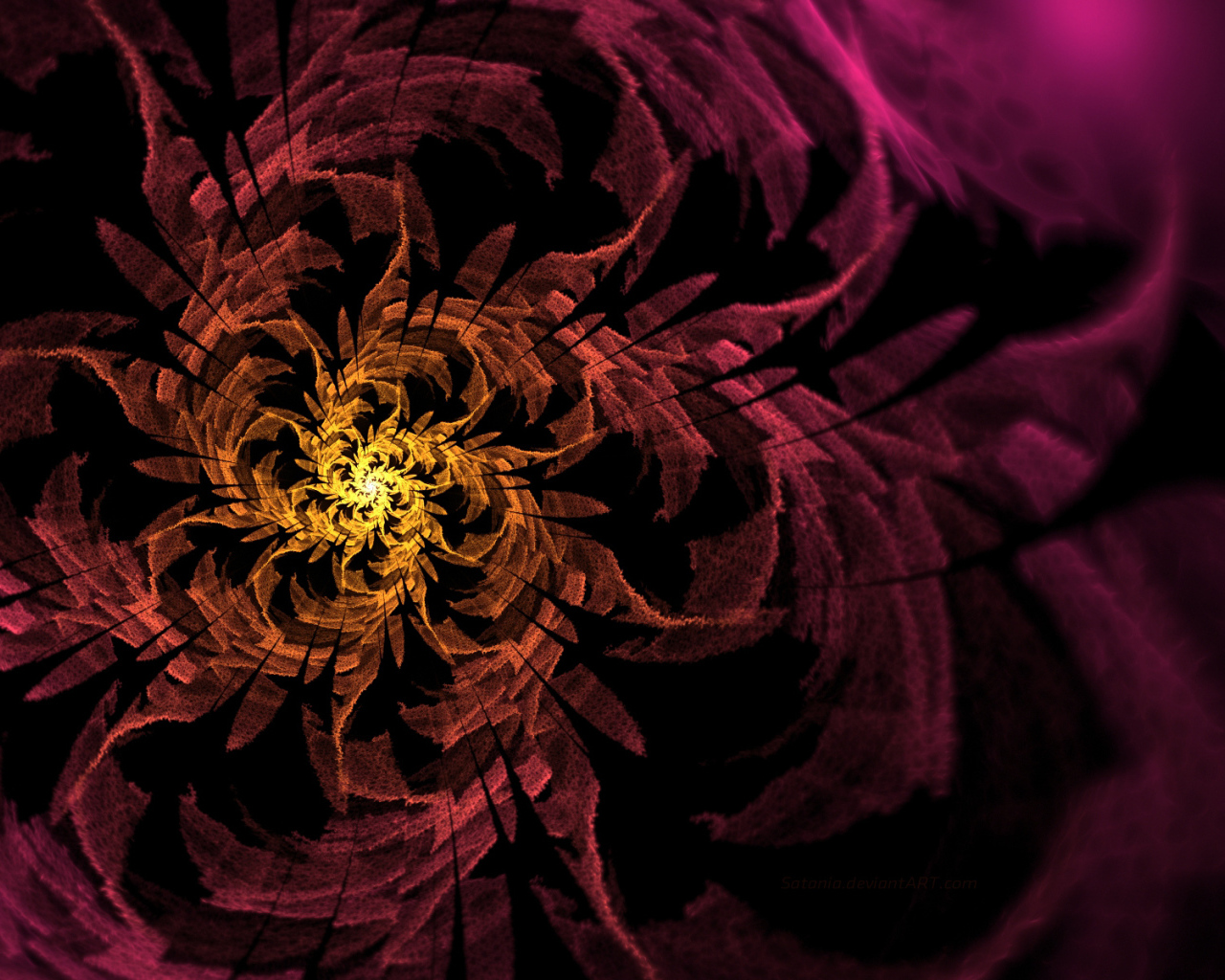 Спиральный цветок