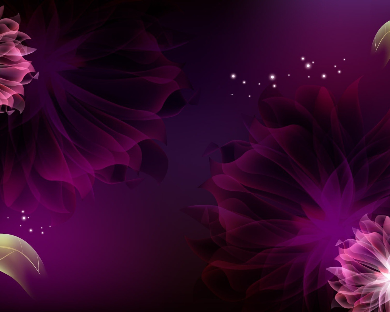 Абстрактные цветы и листья