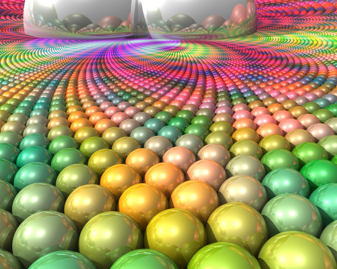 Абстракция из разноцветных шаров