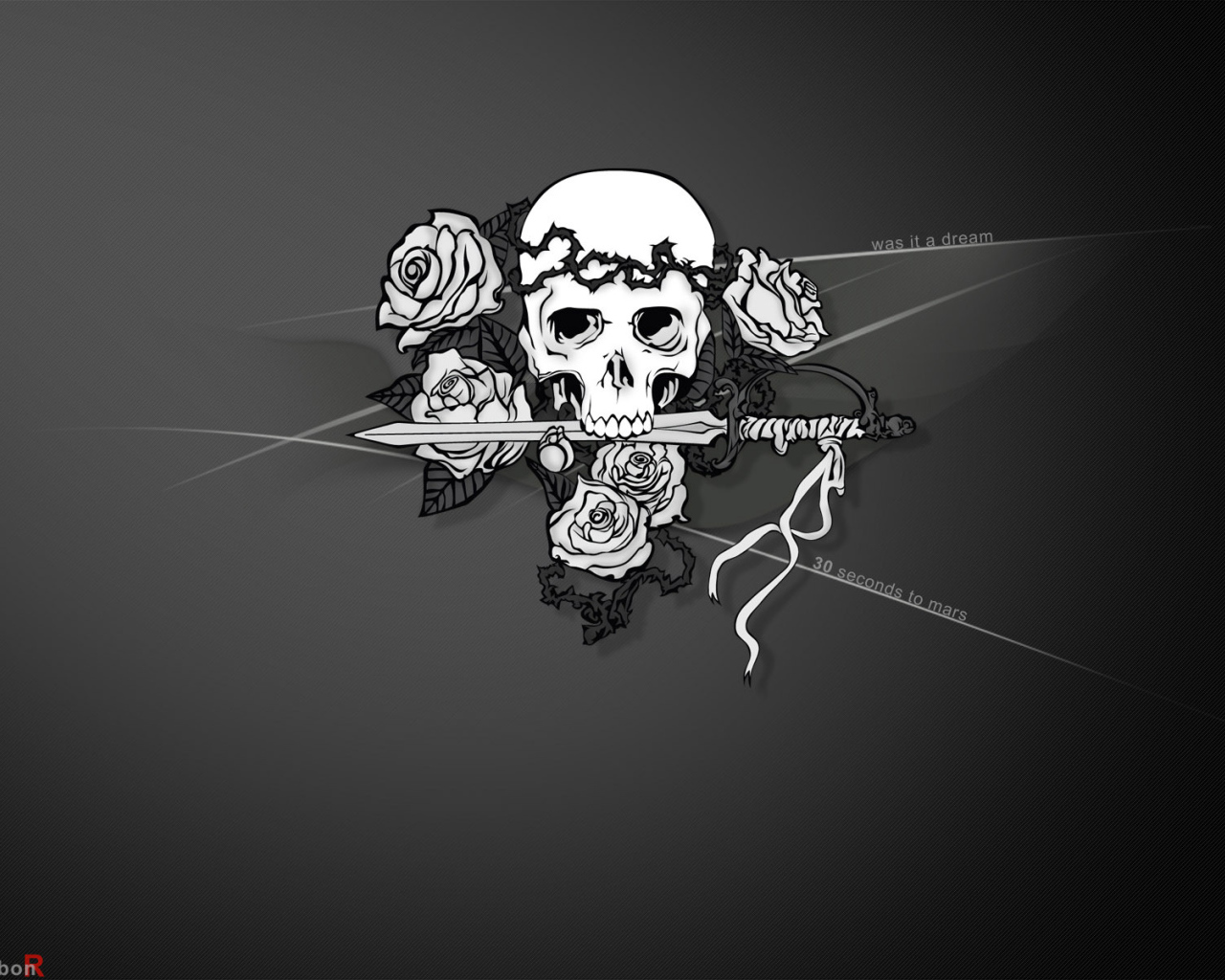 Череп и розы