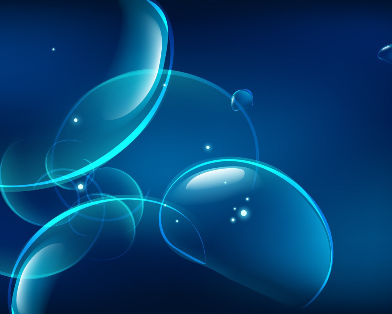 Пузыри на синем фоне