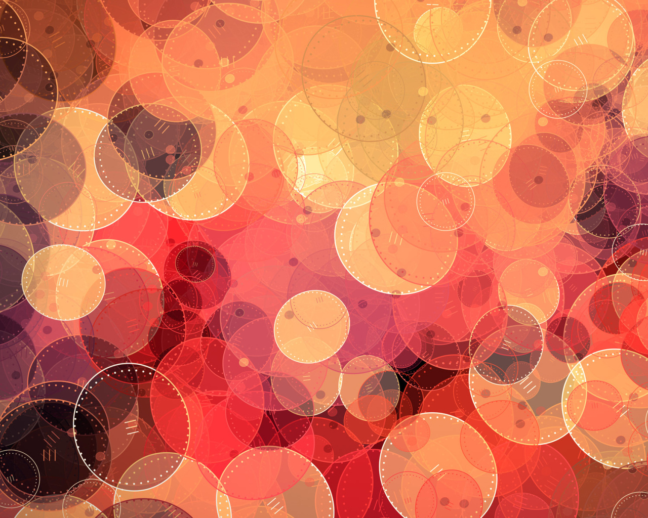 Красные и оранжевые круги