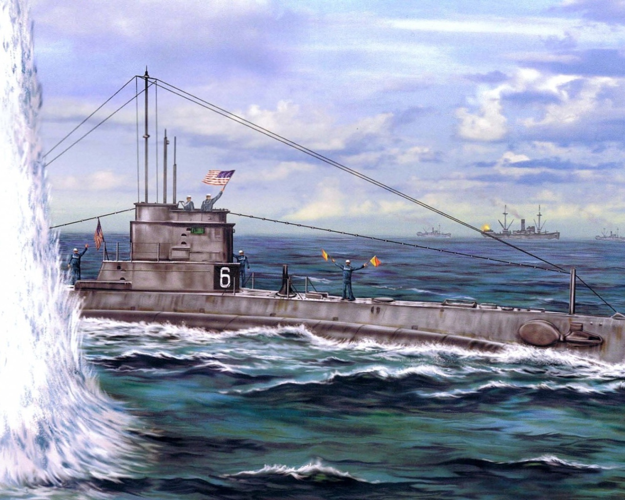 Взрыв у борта подводной лодки