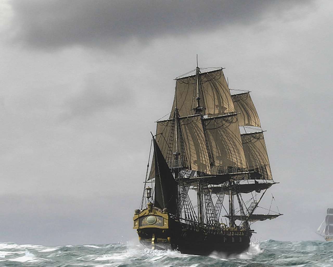 Парусники в море