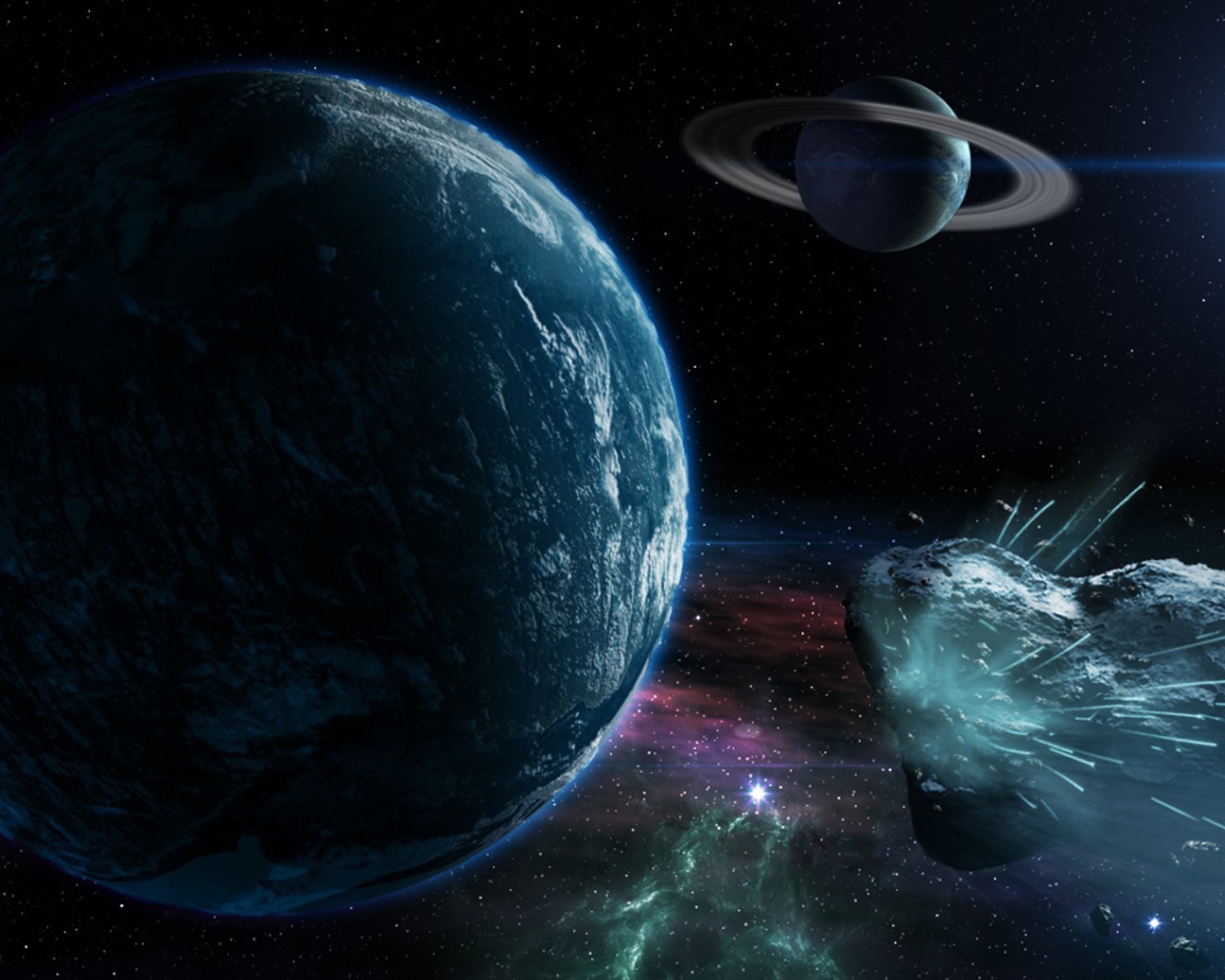 Приближение астероида к планете