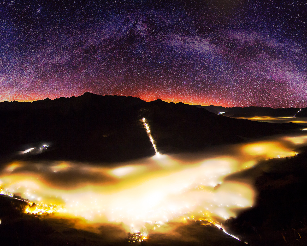 Красота космоса с планеты Земля