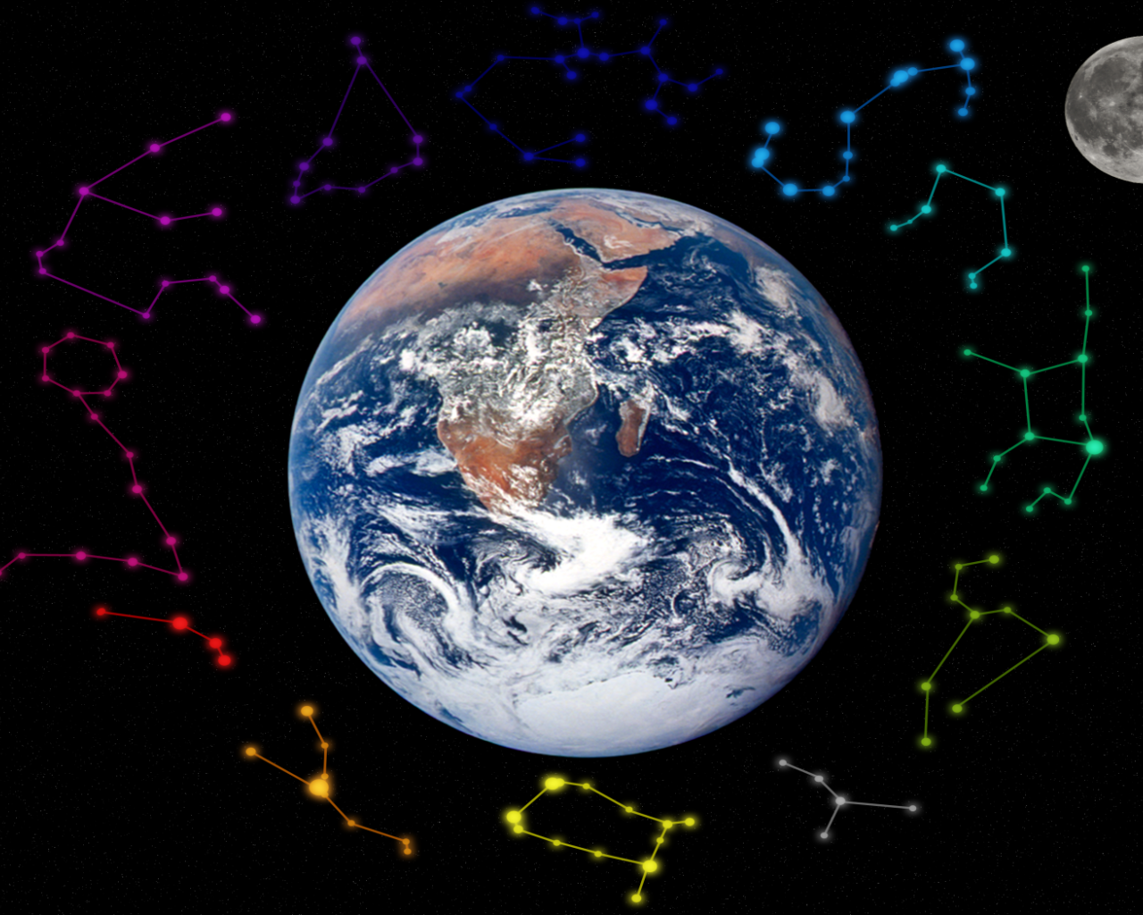 Созвездия вокруг Земли