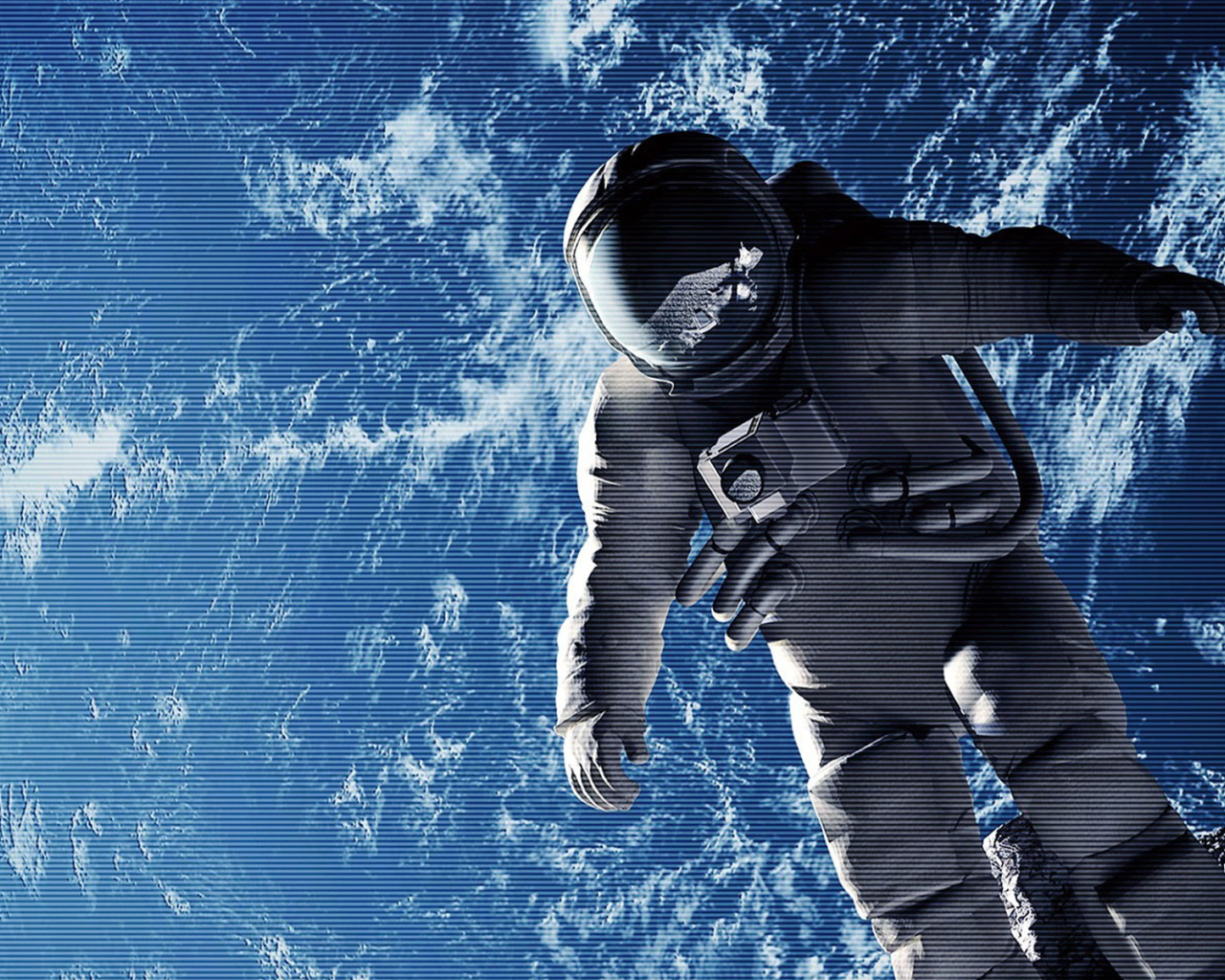 Космонавт в космосе