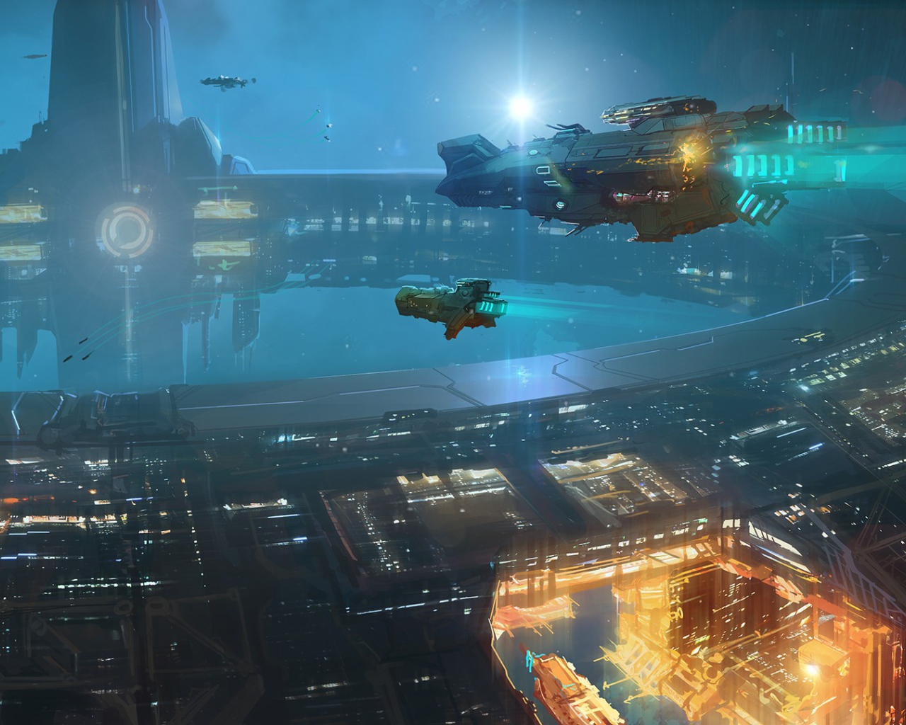 Стыковка с кораблем на орбите