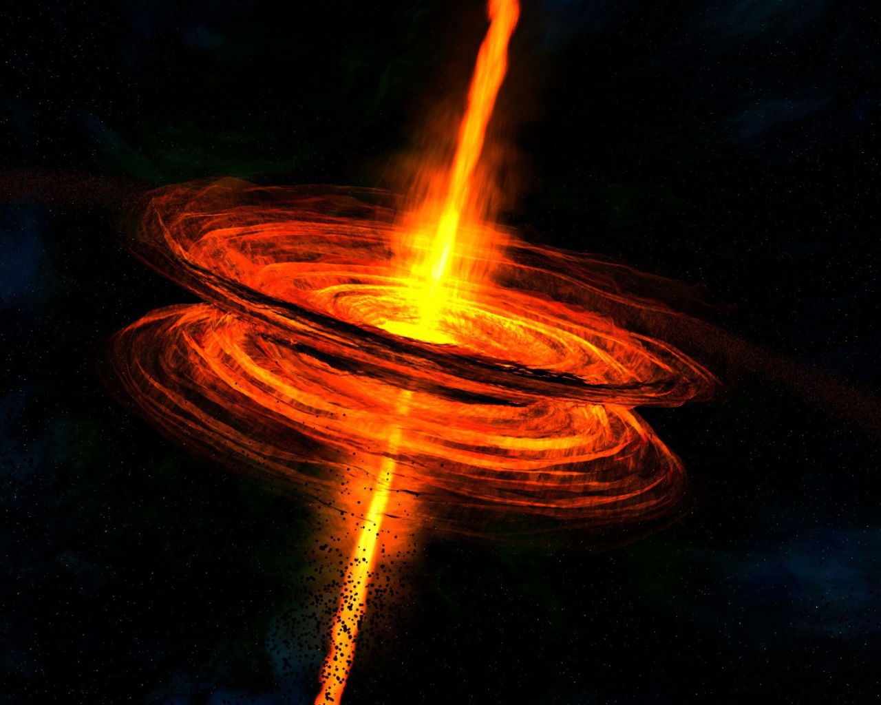 Огненная воронка в космосе