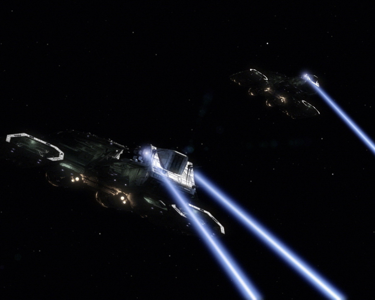 Бой космических кораблей