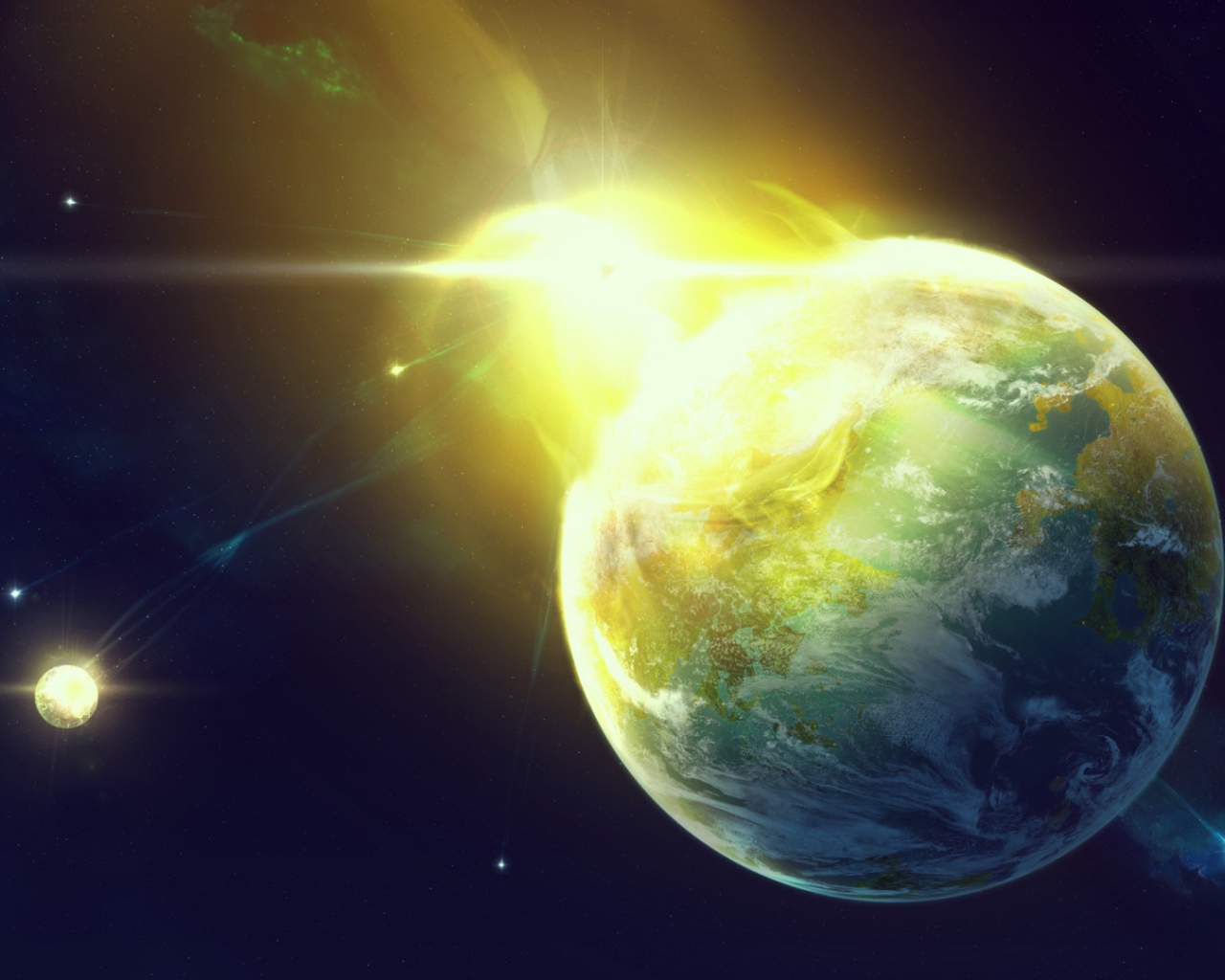 Огненный всплеск на планете