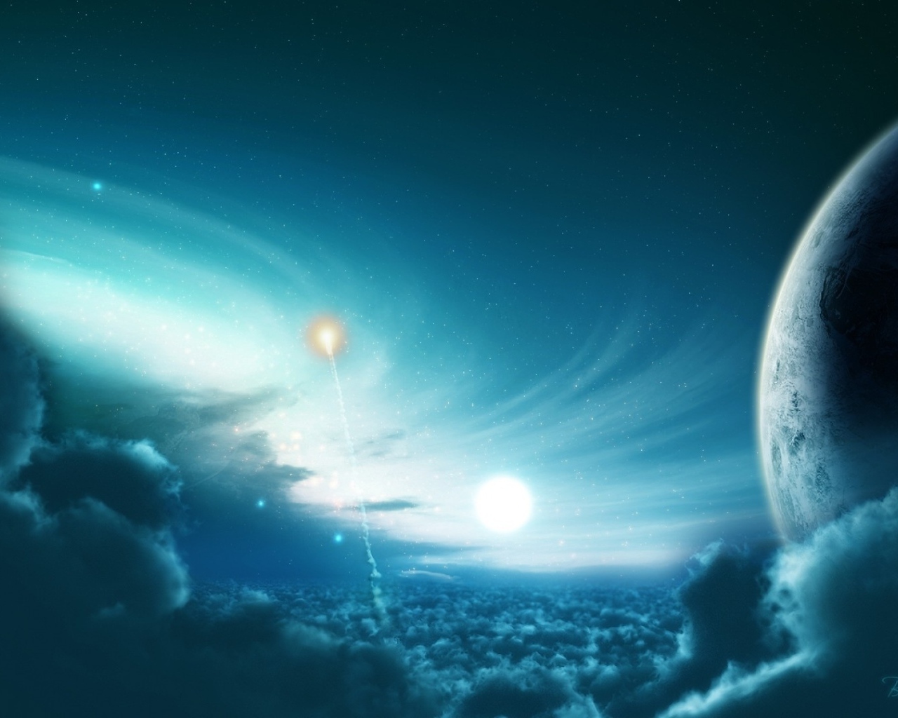 Вспышка в облаках