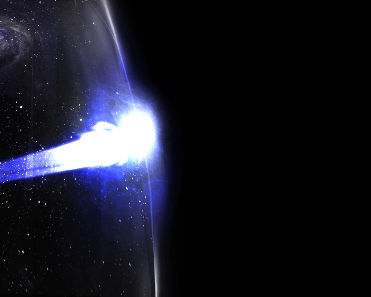 Полет кометы в космосе