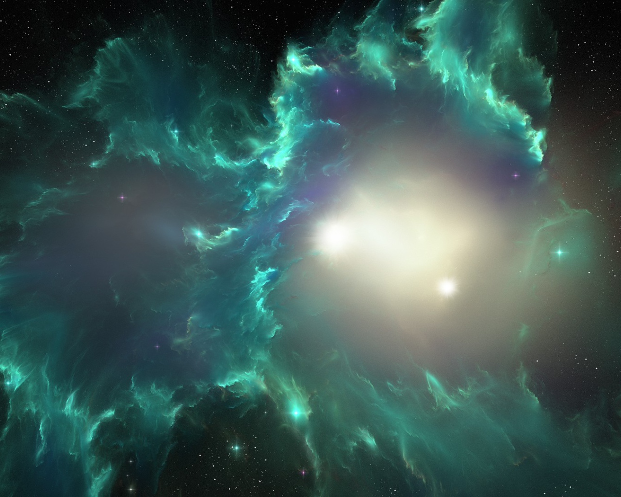 Зеленая огненная туманность