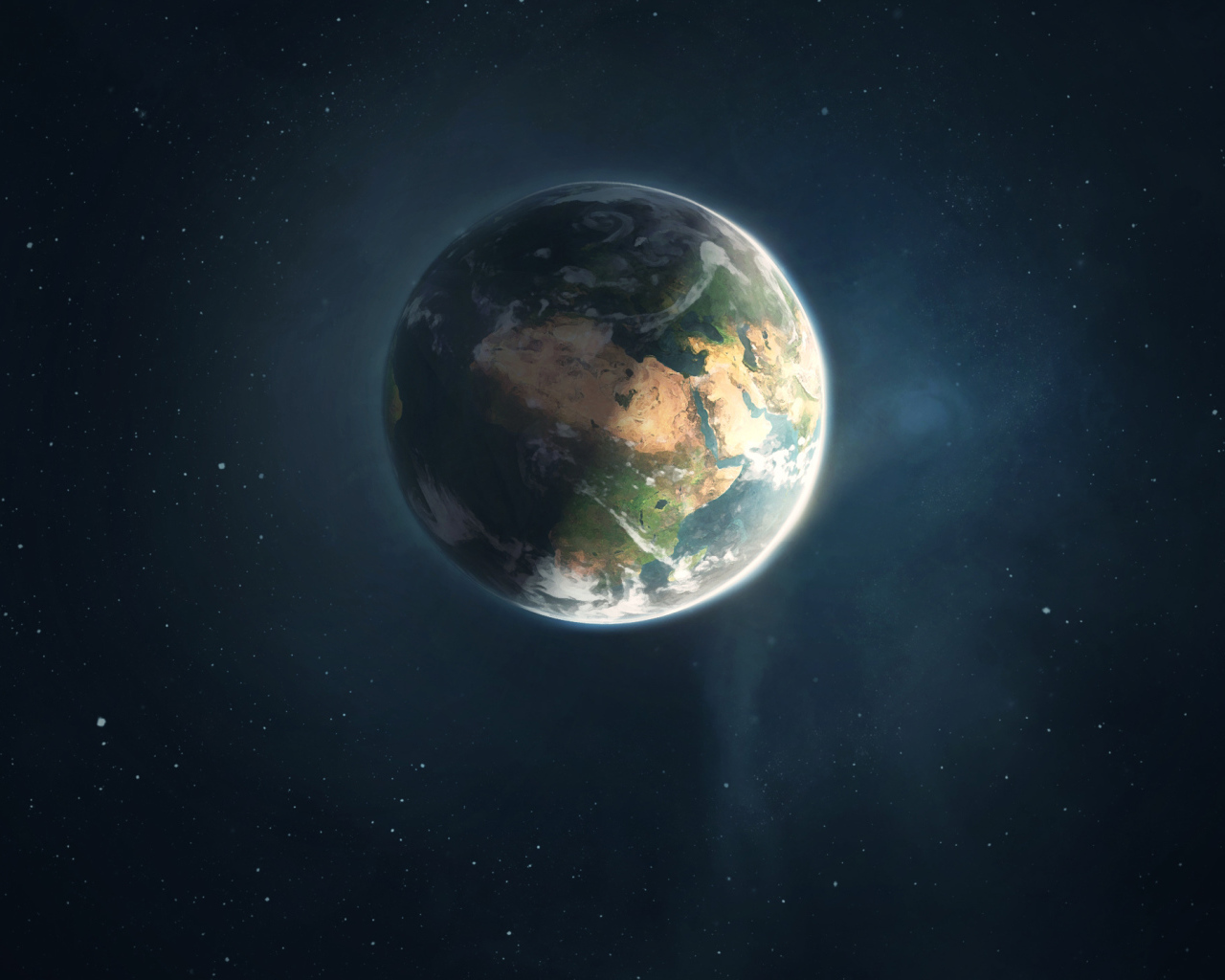 Планета земля среди звезд