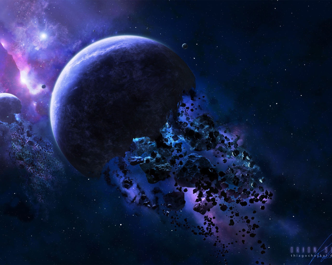 Астероиды в космосе