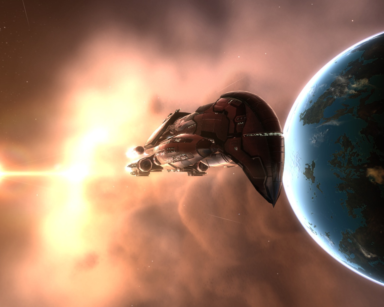 Инопланетный корабль у Земли