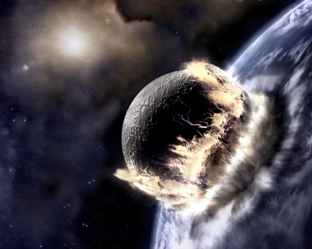 Столкновение двух планет